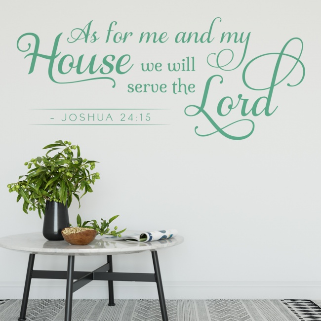 As For Me and My House Bible Wall Art Sticker