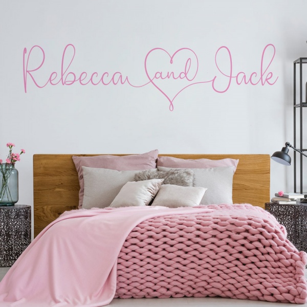 Personalised Couple Names Wall Sticker