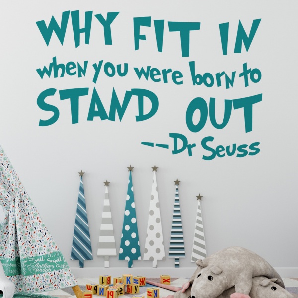 Dr Seuss Wall Sticker Why Fit In
