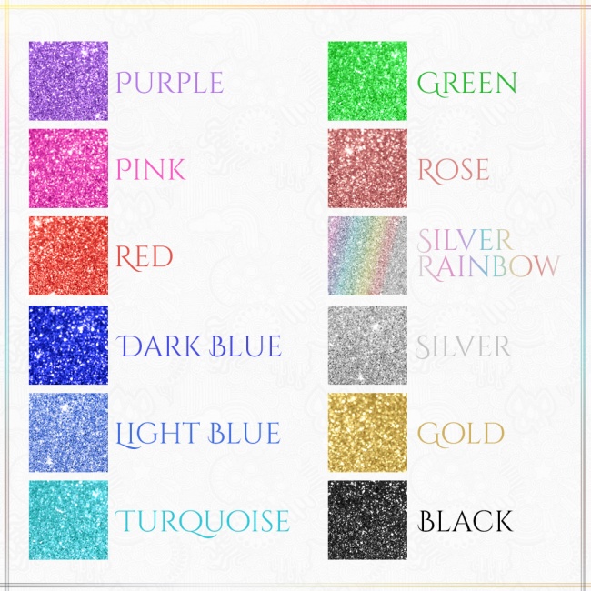 Personalised Glitter Wall Stickers - Any name or word