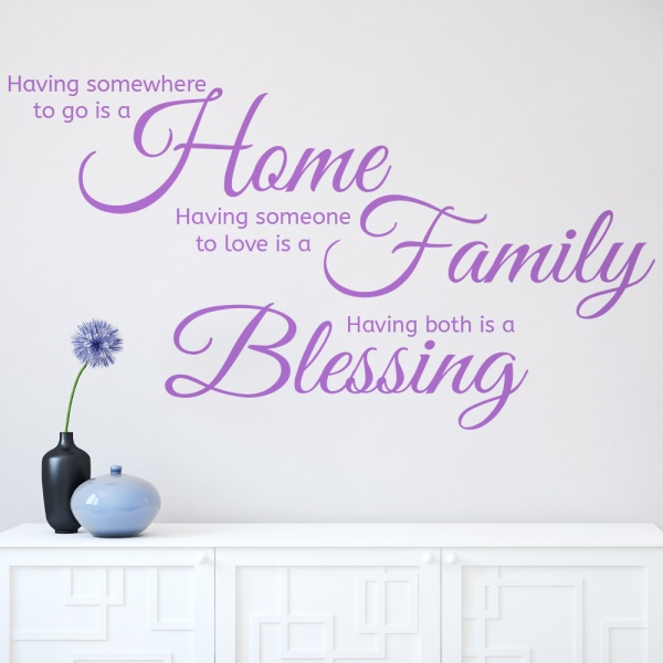 Home Family Blessing Wall Sticker Decal