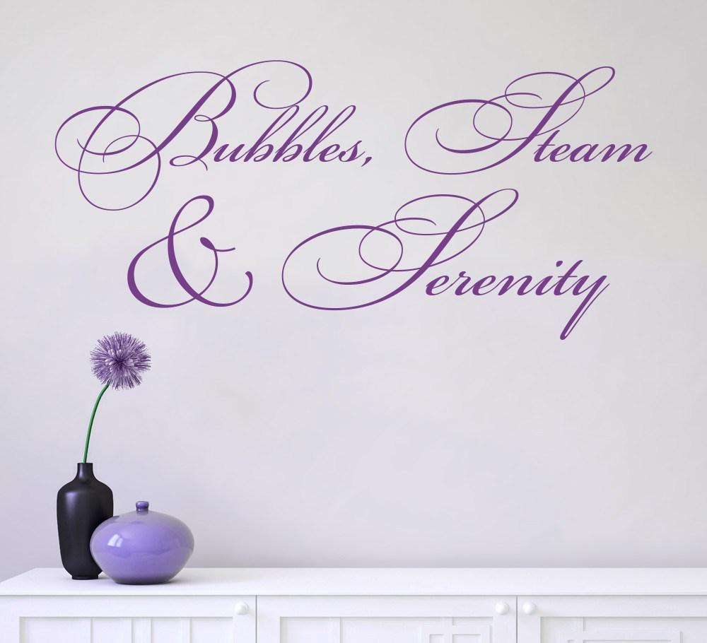 Bubbles Steam and Serenity Bathroom Wall Sticker
