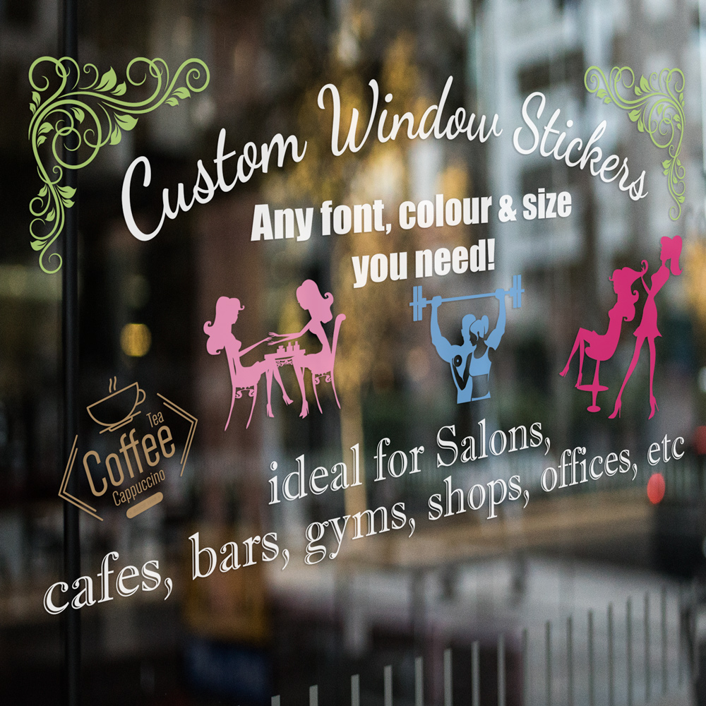 Custom Window Decals Personalised Shop Window Stickers