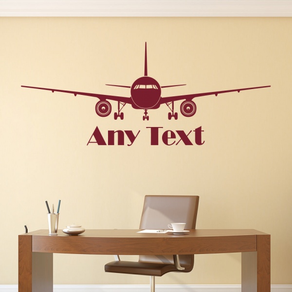 Aeroplane Wall Sticker Personalised Decal