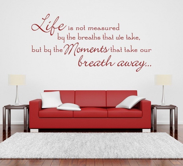 Life Is Not Measured By The Breaths Wall Sticker