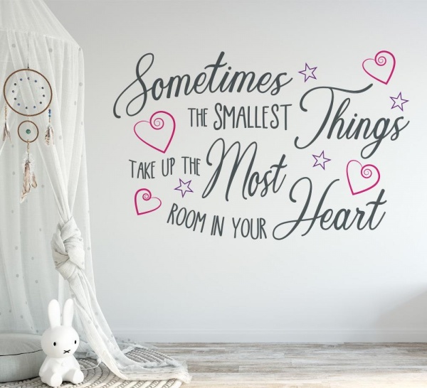 Sometimes the Smallest Things Wall Sticker Quote