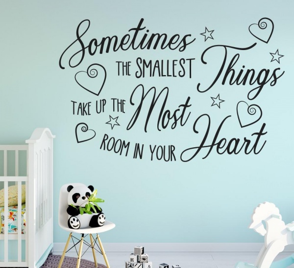 Sometimes the Smallest Things Wall Sticker Quote