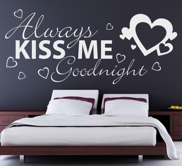 Always Kiss Me Goodnight Wall Art Sticker