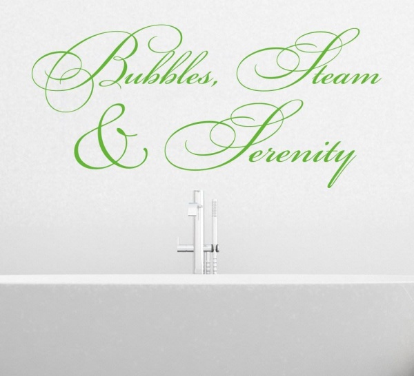 Bubbles Steam and Serenity Bathroom Wall Sticker