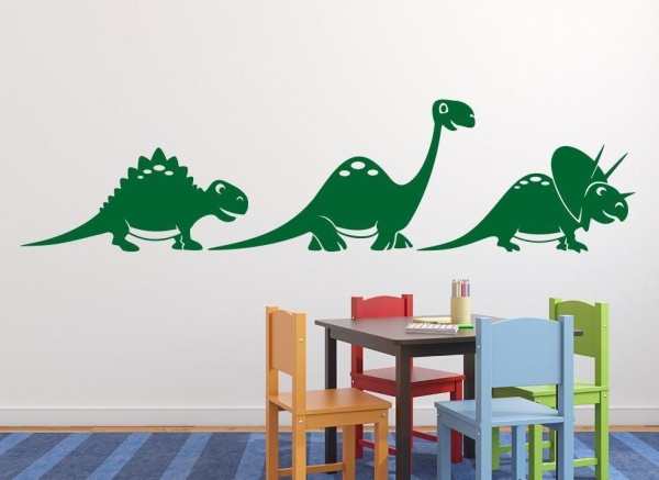 Cute Dinosaur Bundle Wall Art Sticker Personalised