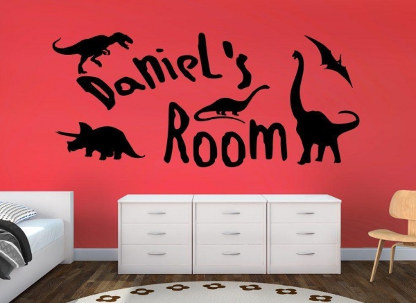 Dinosaurs Wall Sticker Personalised Boys Room