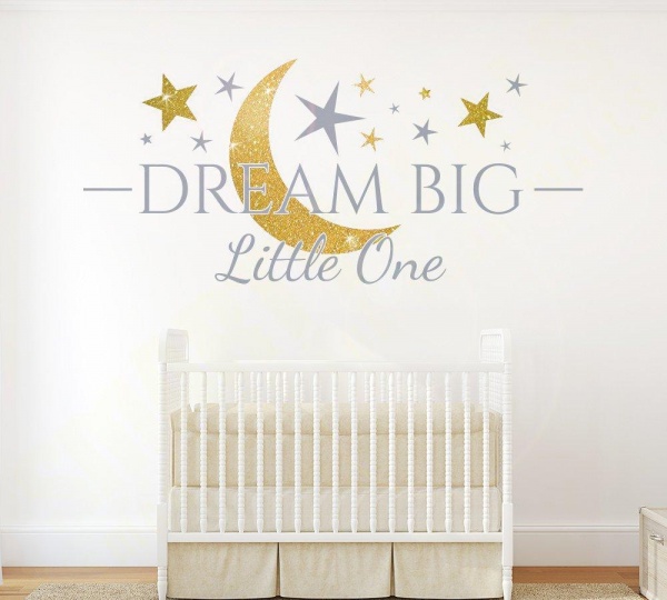 Dream Big Little One Sparkly Wall Sticker