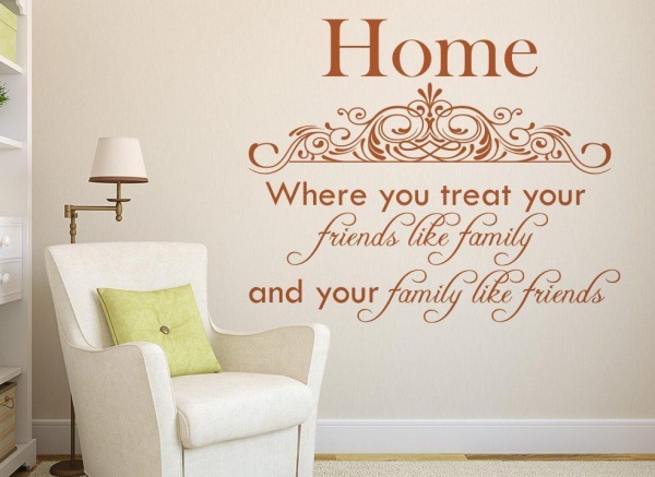 Home Friends Like Family Wall Sticker Decal