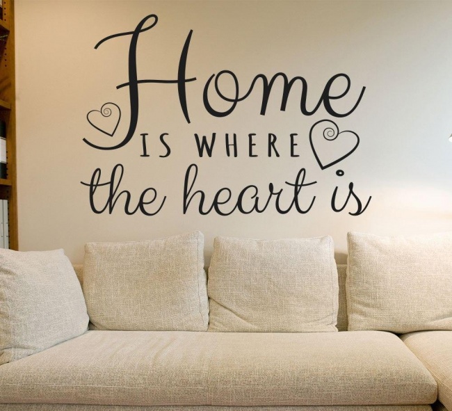 Home is where the heart is wall sticker