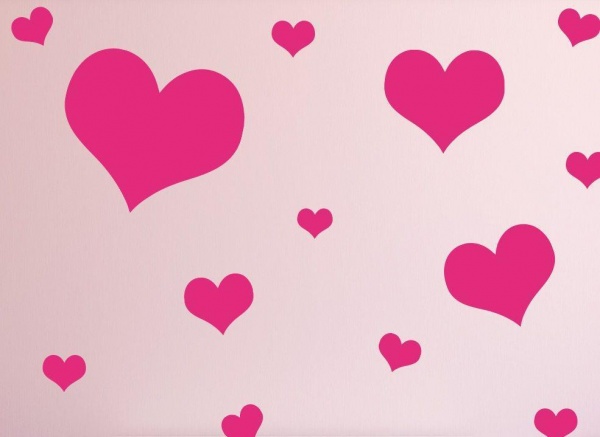 Love Hearts Wall Stickers or Ceiling Stickers 20 Pack