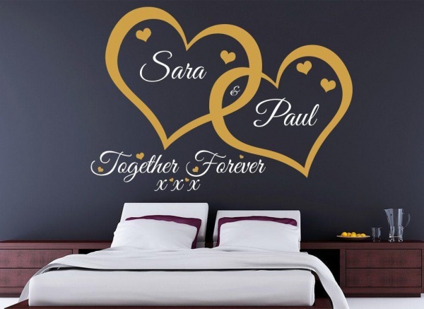 Love Hearts Wall Art Sticker Together Forever