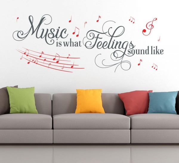 Music Is What Feelings Sound Like Wall Sticker