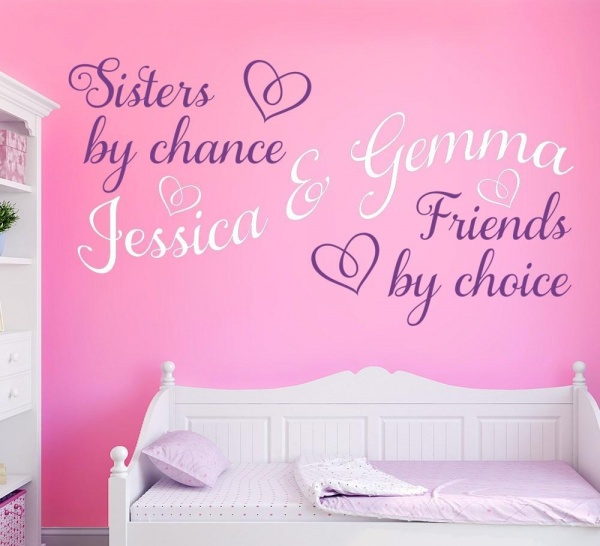 Sisters By Chance Friends by Choice Wall Sticker