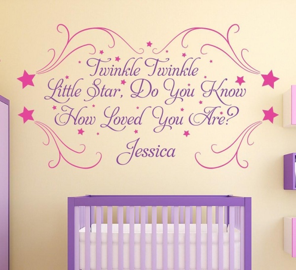 Twinkle Little Star Wall Art Sticker Personalised