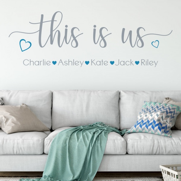 This is us Wall Sticker Personalised Home Quote