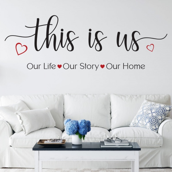 This is us Wall Sticker Personalised Home Quote