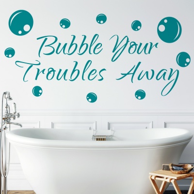 Bathroom Wall Sticker - Bubble Your Troubles Away